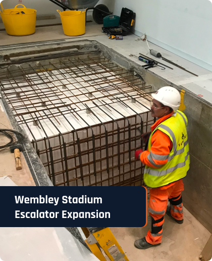 Wembley Stadium Escalator Expansion - Slider